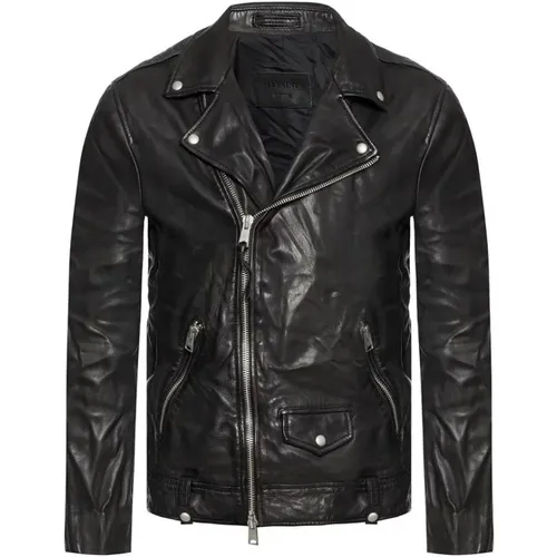 Milo Leather Biker Jacket , male, Sizes: XS - AllSaints - Modalova