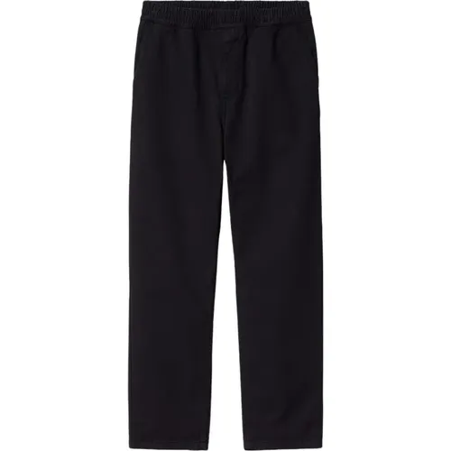 Schwarze Tapered Basic Logo Flint Hose , Herren, Größe: S - Carhartt WIP - Modalova