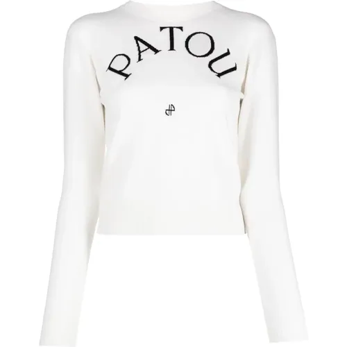 Weiße Merinowollpullover , Damen, Größe: XS - Patou - Modalova