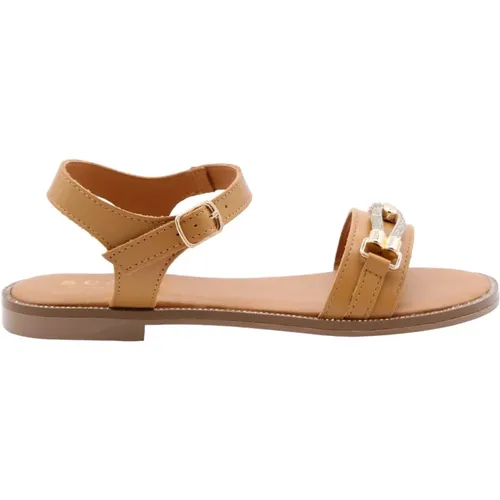 Flat Summer Sandals , female, Sizes: 4 UK, 5 UK, 3 UK, 6 UK, 8 UK, 7 UK - Scapa - Modalova