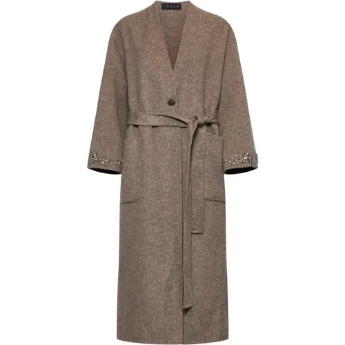 Icona Dove Grey Coat , female, Sizes: S, XS, M - Kaos - Modalova