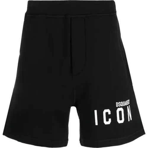 Schwarze Shorts für Herren , Herren, Größe: 2XL - Dsquared2 - Modalova