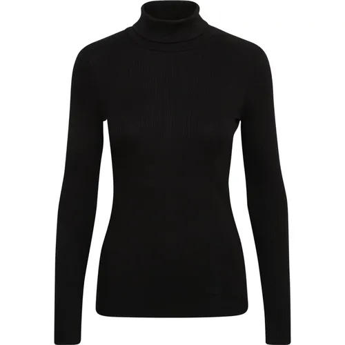 Schwarzes Rollkragen-Langarmshirt - Modell Dagnaiw , Damen, Größe: S - InWear - Modalova