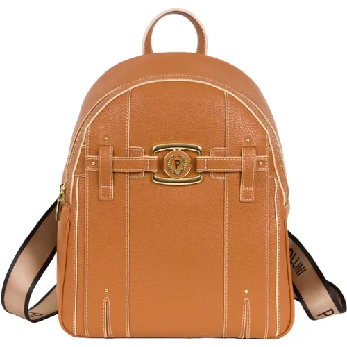 Brauner Rucksack Eco-Freundlich Synthetisch , Damen, Größe: ONE Size - Pollini - Modalova