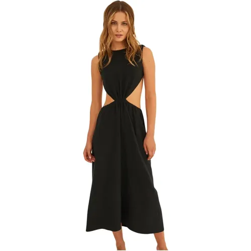 Aphrodite Midi Kleid Schwarz - Undress Code - Modalova