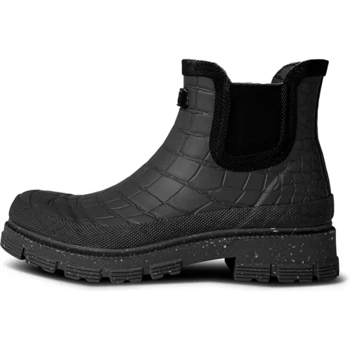 Croco Waterproof Short Rubber Boot , female, Sizes: 5 UK, 3 UK, 6 UK, 8 UK, 9 UK, 4 UK, 7 UK - Woden - Modalova