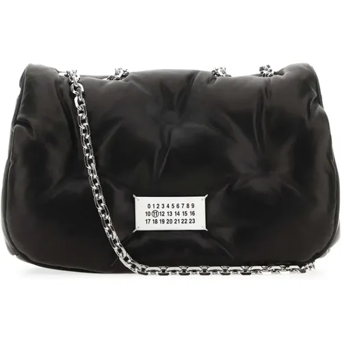 Schwarze Nappa-Leder Glam Slam Schultertasche - Maison Margiela - Modalova