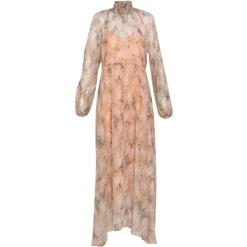 Silk Dress with Romantic Details , female, Sizes: 2XL - Forte Forte - Modalova