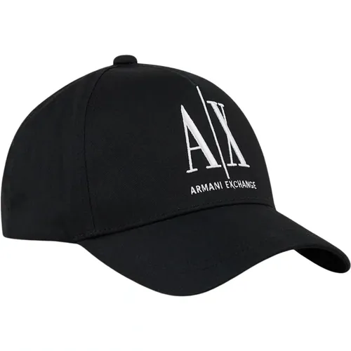 AX Large Logo Cap , male, Sizes: ONE SIZE - Armani Exchange - Modalova