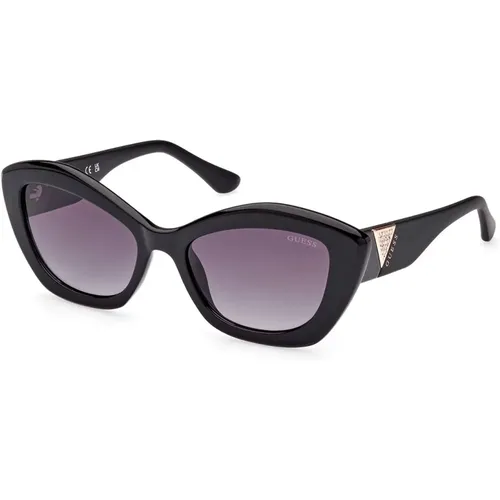 Leopard Print Cat-Eye Sunglasses , female, Sizes: 54 MM - Guess - Modalova