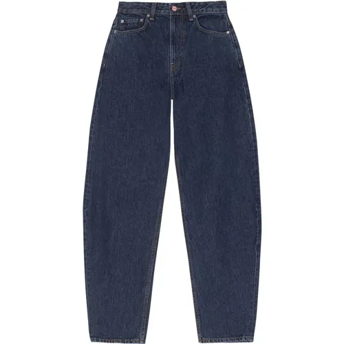 Dunkelblaue Stone Starry Jeans , Damen, Größe: W26 - Ganni - Modalova