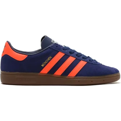 Munich Gy7400 Dark /Solar Red/Gum Sneakers , male, Sizes: 10 2/3 UK, 12 2/3 UK - adidas Originals - Modalova