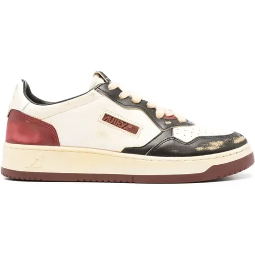 MultiColour Sneakers with Distressed Finish , male, Sizes: 10 UK, 9 UK, 8 UK, 11 UK, 7 UK, 6 UK - Autry - Modalova