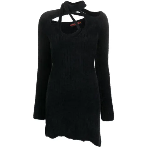 Knit Crossover Dress , female, Sizes: M, S - Ottolinger - Modalova