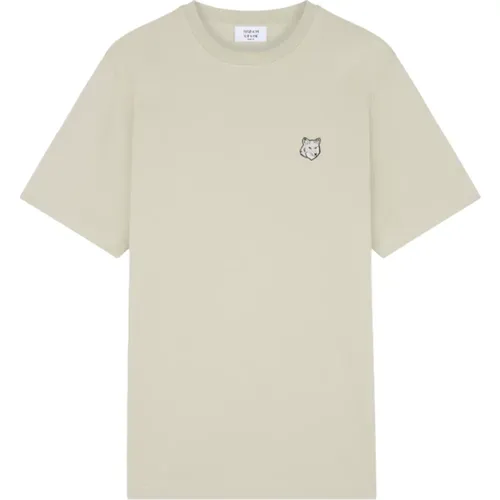 Fuchskopf Patch T-Shirt , Herren, Größe: XL - Maison Kitsuné - Modalova