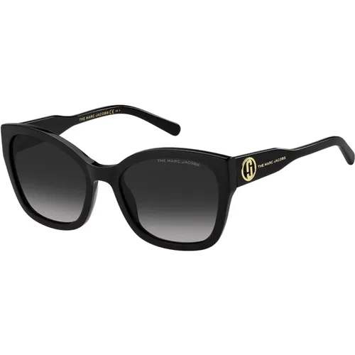 Classic Square Sunglasses with Gold Metal Detail , female, Sizes: 56 MM - Marc Jacobs - Modalova