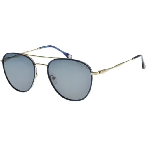 Garance blaue und goldene Sonnenbrille , Damen, Größe: ONE Size - Ines De La Fressange Paris - Modalova