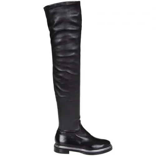 Women`s Leather Over-Knee Boots , female, Sizes: 5 1/2 UK, 4 UK, 5 UK, 4 1/2 UK, 7 UK, 8 UK, 6 1/2 UK, 3 UK - Le Silla - Modalova