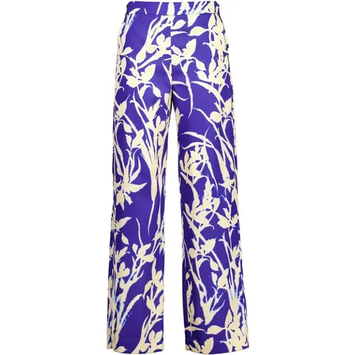 Stylish Phocas Purple Floral Print Pants , female, Sizes: S, L, M - Xandres - Modalova