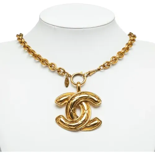 Pre-owned Gold necklaces , female, Sizes: ONE SIZE - Chanel Vintage - Modalova