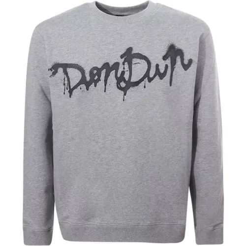 Grey Logo Print Sweatshirt , male, Sizes: XL, 2XL - Dondup - Modalova