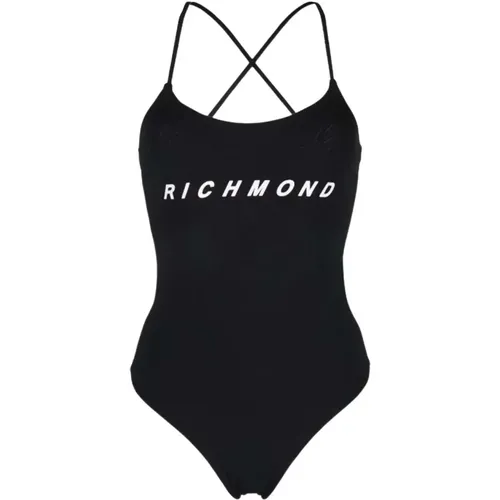 Einteiliger Badeanzug mit Kontrastdruck , Damen, Größe: L - John Richmond - Modalova