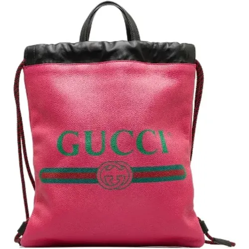 Pre-owned Leather backpacks , female, Sizes: ONE SIZE - Gucci Vintage - Modalova