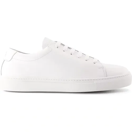Handgefertigte Weiße Monochrome Sneakers , Herren, Größe: 43 EU - National Standard - Modalova