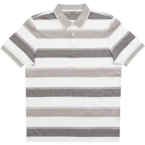 Striped Polo Shirt with Three Buttons , male, Sizes: L, 2XL - La Fileria - Modalova