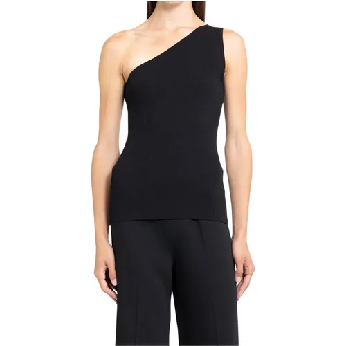 Ribbed One-Shoulder Top , female, Sizes: M, L - TotêMe - Modalova