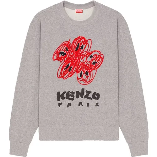 Grauer Varsity Drawn Sweatshirt - Kenzo - Modalova