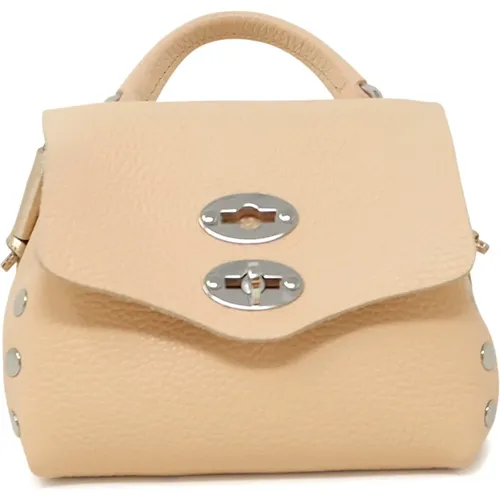 Powder Pink Leather Shoulder Bag , female, Sizes: ONE SIZE - Zanellato - Modalova
