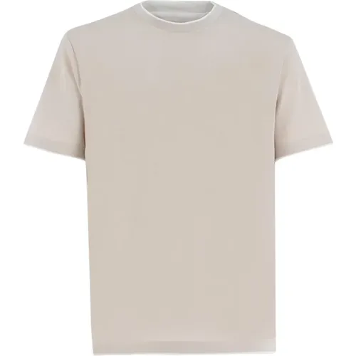 Crewneck T-Shirt mit Kontrastdetails - Eleventy - Modalova