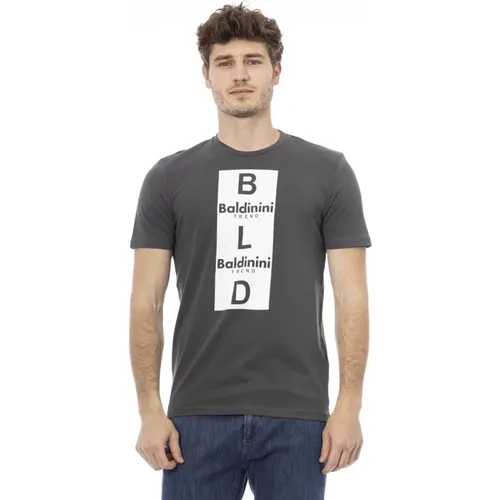 Kurzarm Rundhals T-Shirt , Herren, Größe: S - Baldinini - Modalova