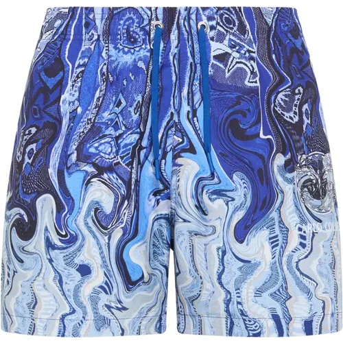 Artistic Knit Print Swim Shorts , male, Sizes: M, XL, 3XL, S, XS - carlo colucci - Modalova