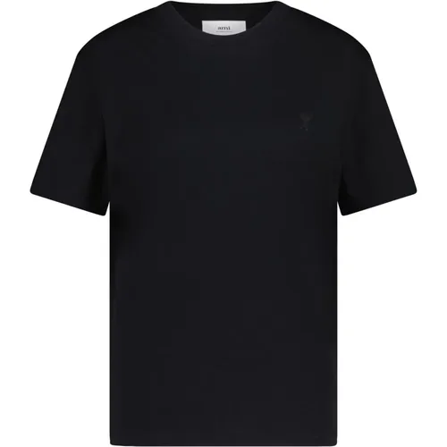 Logo Embroidered T-Shirt , male, Sizes: 2XS - Ami Paris - Modalova