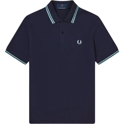 Original Twin Tipped Polo Navy Ice , Herren, Größe: 4XS - Fred Perry - Modalova