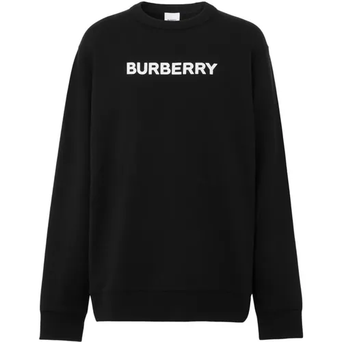 Schwarzer Baumwoll-Sweatshirt Aw23 - Burberry - Modalova