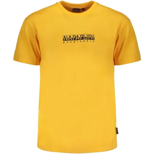 Baumwoll-T-Shirt mit Print-Logo - Napapijri - Modalova