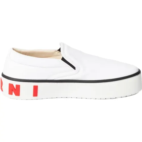 Modern Logo Slip-on Sneakers , male, Sizes: 9 UK, 10 UK - Marni - Modalova