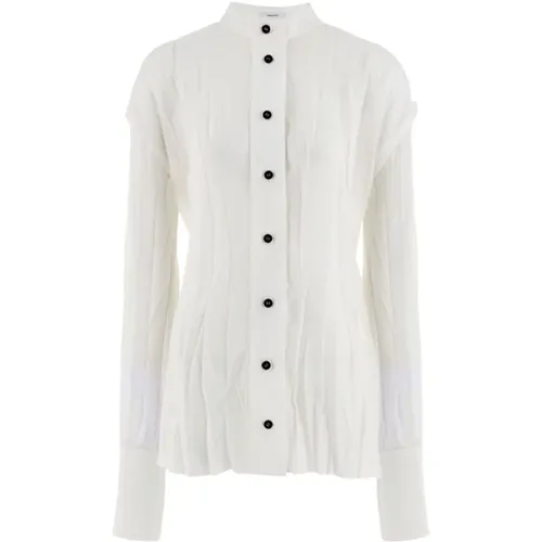Silk Organza Shirt , female, Sizes: XS, S - Salvatore Ferragamo - Modalova