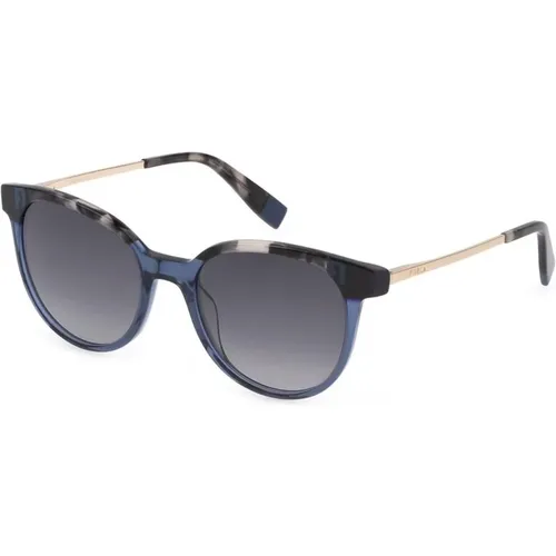 Blau Acetat Damen Sonnenbrille mit Degradierter Linse - Furla - Modalova