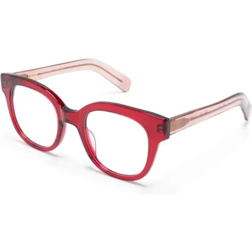 Rote Optische Brille, vielseitig und stilvoll , Damen, Größe: 50 MM - Kaleos - Modalova