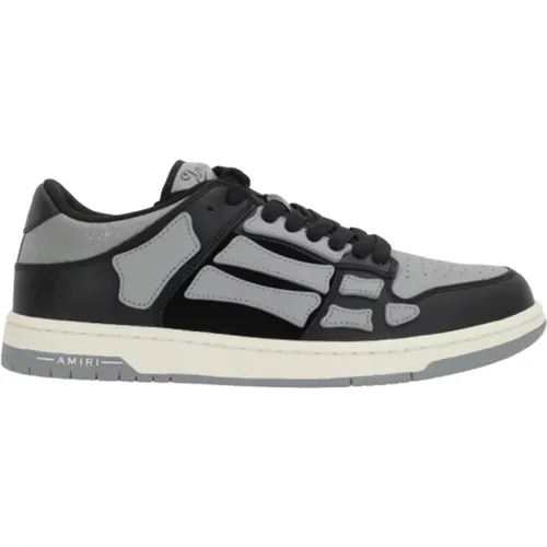 Graue Low-Top-Sneaker aus Leder und Wildleder , Herren, Größe: 44 EU - Amiri - Modalova