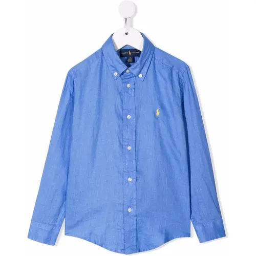 Kinder Baumwollblau Hemd, Klassischer Kragenstil - Ralph Lauren - Modalova