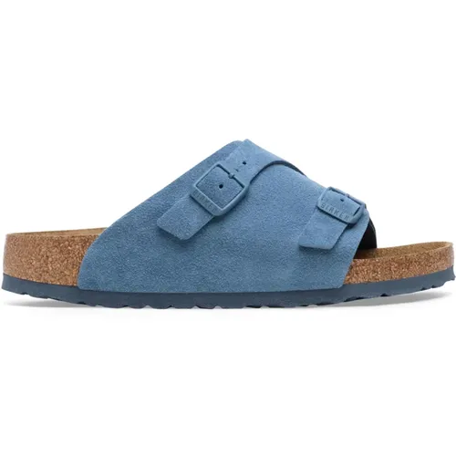 Suede Double Buckle Sandals , female, Sizes: 7 UK - Birkenstock - Modalova