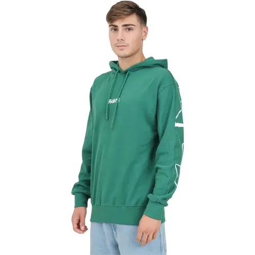 Graffiti Style Hoodie Grün Männer , Herren, Größe: S - Disclaimer - Modalova