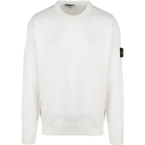 Logo Sweater - Lightweight Cotton - Regular Fit , male, Sizes: XL, M, S, L - Stone Island - Modalova