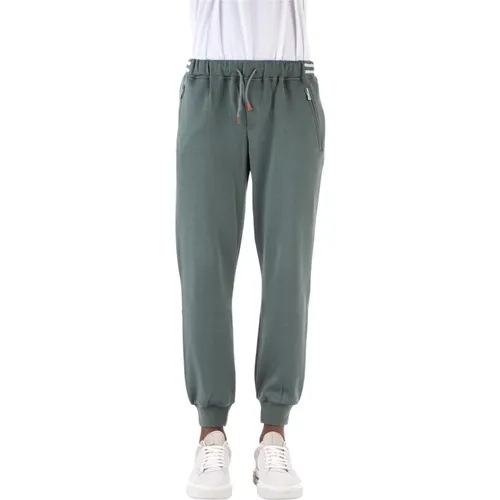 Grüne Sweatpants mit Kordelzug und elastischem Bund , Herren, Größe: XL - Eleventy - Modalova