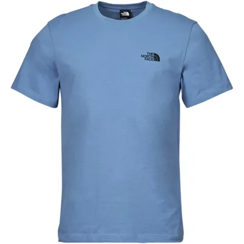 Simple Dome Azzurra T-Shirt , Herren, Größe: M - The North Face - Modalova